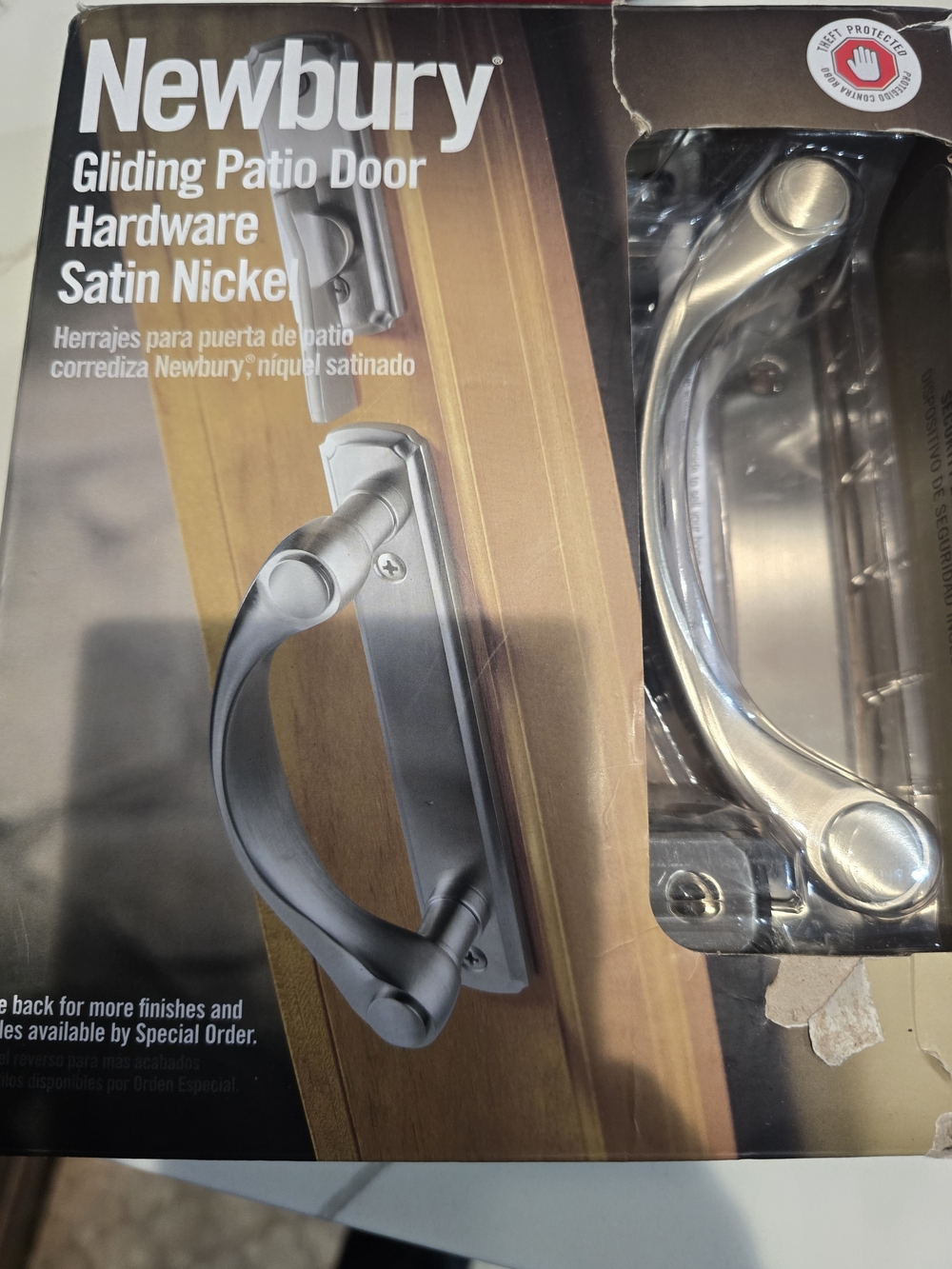 Andersen patio Door...Newbury Style Satin Nickel Gliding Patio Door Set
